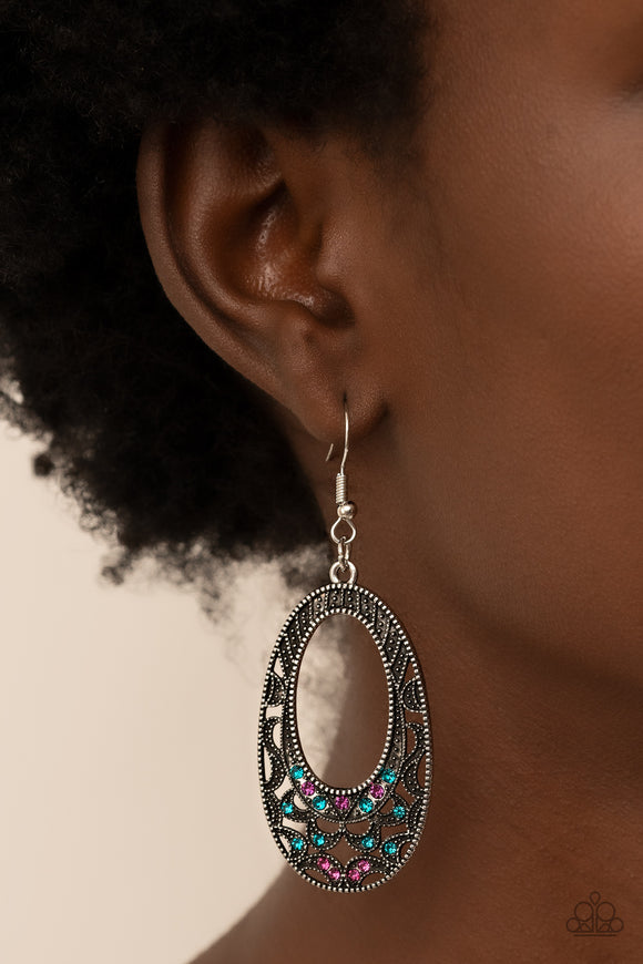 Paparazzi Colorfully Moon Child - Multi Earring