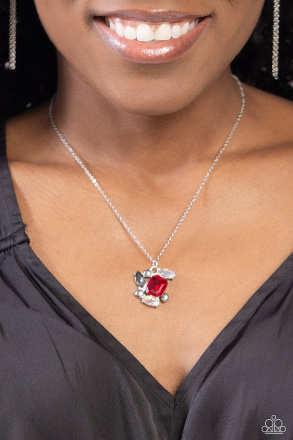 Paparazzi Prismatic Projection - Red Necklace