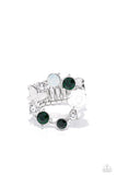 Paparazzi Butterfly Bustle - Green Ring