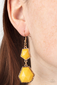 Paparazzi Rio Relic - Yellow Earrings