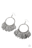 Paparazzi FOWL Tempered - Silver Earrings