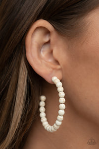 Paparazzi Rural Retrograde - White Earring