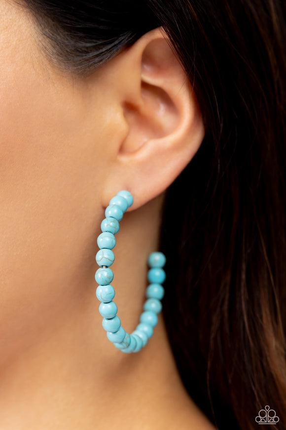 Paparazzi Rural Retrograde - Blue Earring