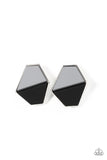 Paparazzi Generically Geometric - Black Earrings