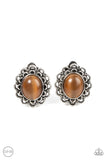 Paparazzi Garden Gazebo - Brown CLIP Earring