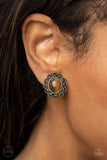 Paparazzi Garden Gazebo - Brown CLIP Earring