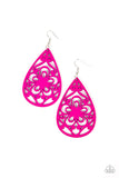 Paparazzi Marine Eden - Pink Earring