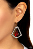 Paparazzi Poshly Photogenic - Red Earring