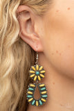 Paparazzi Badlands Eden - Yellow Earring