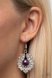 Paparazzi Crowns Required - Purple Earring