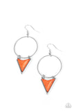 Paparazzi Sahara Shark - Orange Earrings
