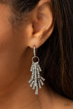 Paparazzi Fan of Glam - White Earrings