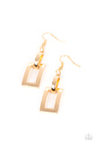 Paparazzi Blazing Buckles - Gold Earring