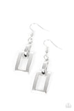 Paparazzi Blazing Buckles - Silver Earrings