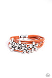 Paparazzi Here Comes the BLOOM - Orange Bracelet