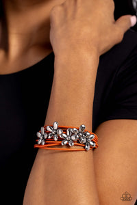 Paparazzi Here Comes the BLOOM - Orange Bracelet