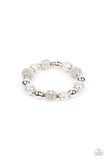 Paparazzi We Totally Mesh - White Bracelet