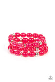 Paparazzi Coastal Coastin - Pink Bracelet