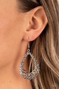 Paparazzi Granada Garland - Silver Earrings