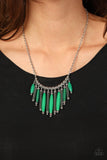 Paparazzi Bohemian Breeze - Green Necklace