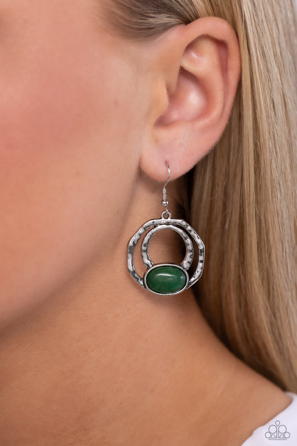 Paparazzi Terrestrial Retreat - Green Earring