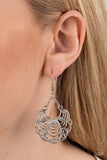 Paparazzi Frilly Finesse - Silver Earring