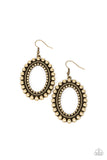 Paparazzi Homestead Hideaway - Brass Earring