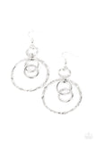 Paparazzi Twisted Temptation - Silver  Earring