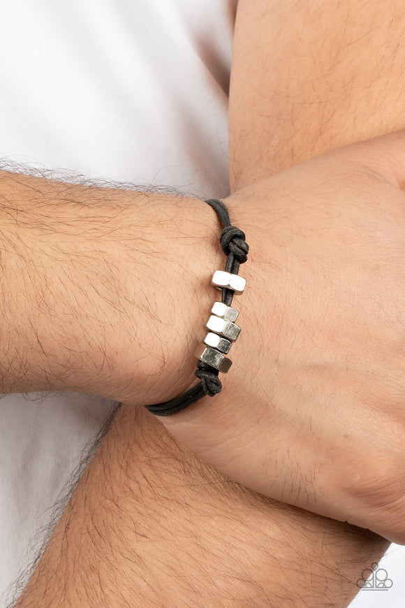 Paparazzi Bolt Out - Black Bracelet