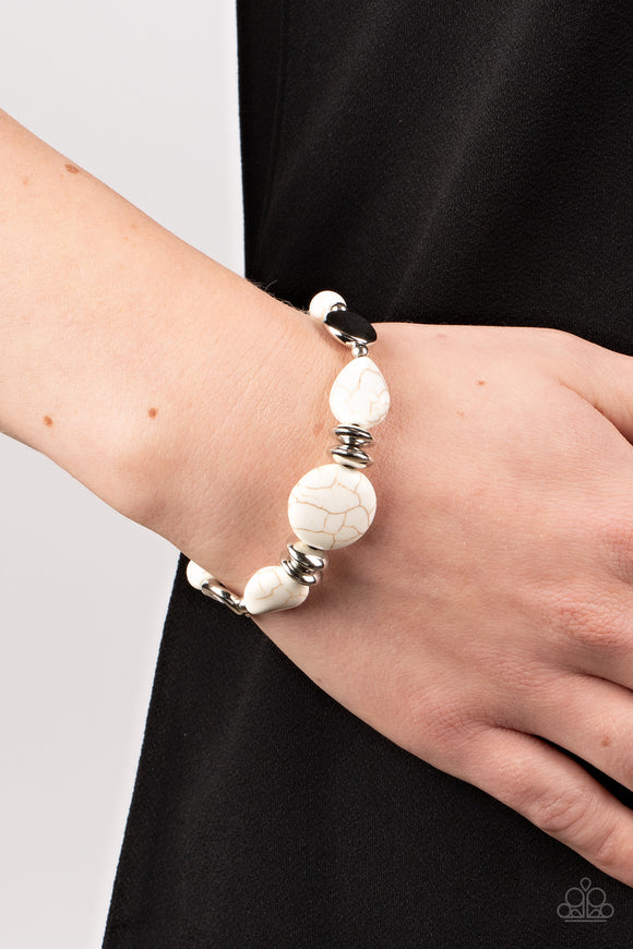 Paparazzi Mesa Vista - White Bracelet