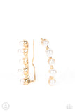 Paparazzi Drop-Top Attitude - Gold Earrings