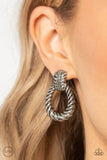 Paparazzi Roping Rodeo - Silver CLIP Earring