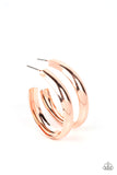 Paparazzi Champion Curves - Rose Gold Earring