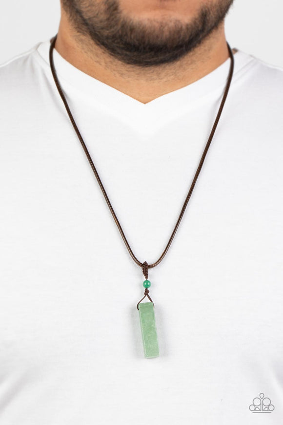 Paparazzi Comes Back ZEN-fold - Green Necklace