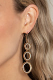 Paparazzi Shimmering in Circles - Gold Earring