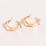 Paparazzi Cutting Edge Couture - Gold Earring