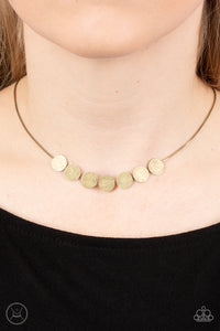 Paparazzi Slimmer Glimmer - Brass Necklace