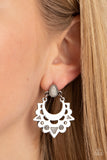 Paparazzi Earthy Zeal - White Earrings