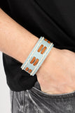 Paparazzi In the FRONTIER Running - Blue Bracelet
