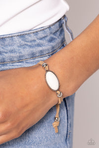 Paparazzi Desertscape Drive - White Bracelet