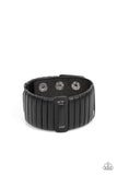 Paparazzi Leather Lumberyard - Black Bracelet