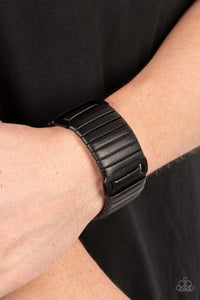 Paparazzi Leather Lumberyard - Black Bracelet