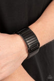 Paparazzi Leather Lumberyard - Black Bracelet