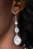 Paparazzi Dripping Self-Confidence - White Earrings