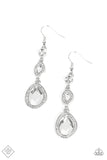 Paparazzi Dripping Self-Confidence - White Earrings