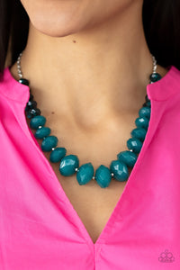 Paparazzi Happy-GLOW-Lucky - Blue Necklace