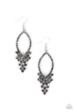 Paparazzi GLOWING off the Deep End - Silver Earrings