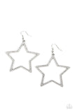 Paparazzi Supernova Sparkle - White Earrings