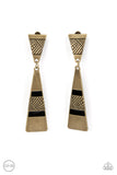 Paparazzi Safari Seeker - Brass CLIP Earring