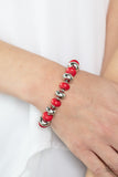 Paparazzi Stone Age Aesthetic - Red Bracelet